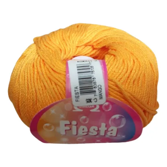 Hilaza Fiesta 100% Algodón Madejas De 100g Color Mango