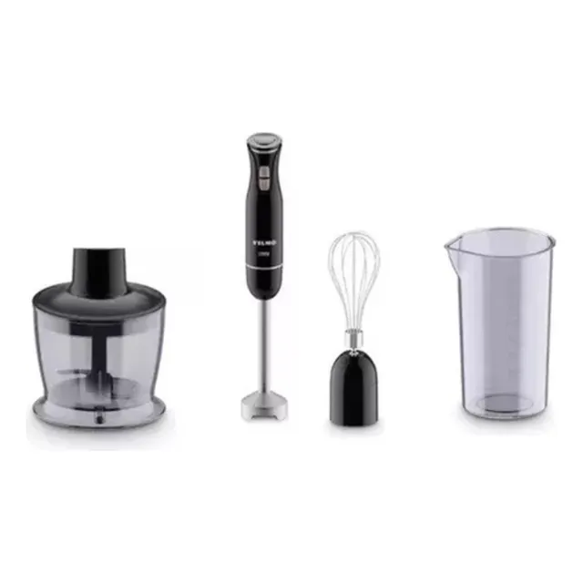 Minipimer Con Batidor con Vaso Medidor Yelmo Lm-1555 1200w Color Negro 220V