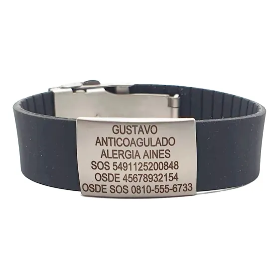 Pulsera De Alerta Médica Personalizada. Alergias