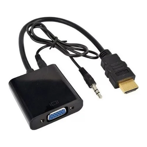 Cable Adaptador Convertidor Hdmi A Vga Con Audio Monitor Tv