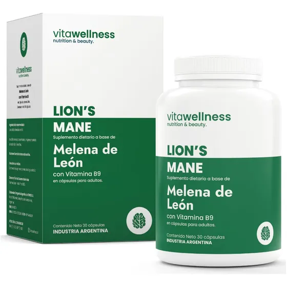 Lions Mane | Melena De Leon Vitawellness X 30 Caps De 500 Mg