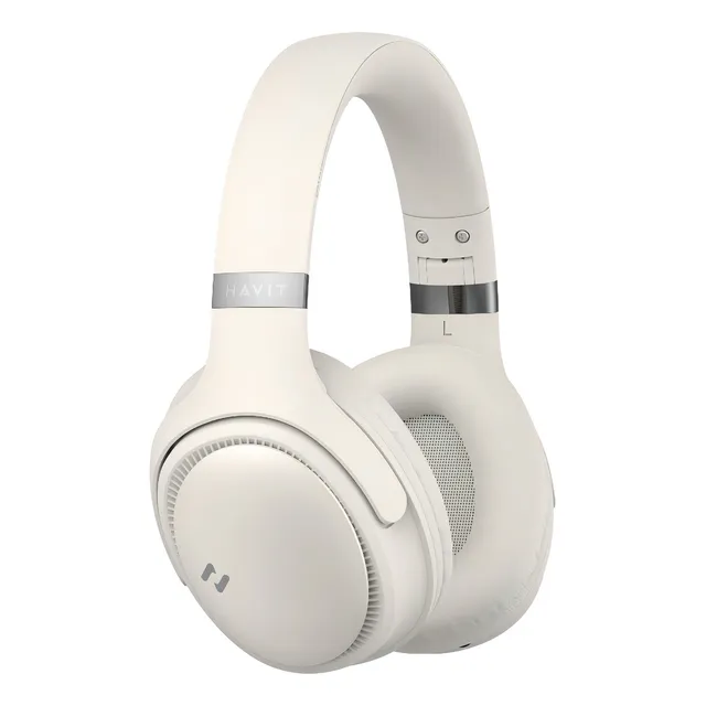 Auriculares Havit H630bt Bluetooth 5.3 Sup-Ear 3D 55h Cor Manteiga/Off White