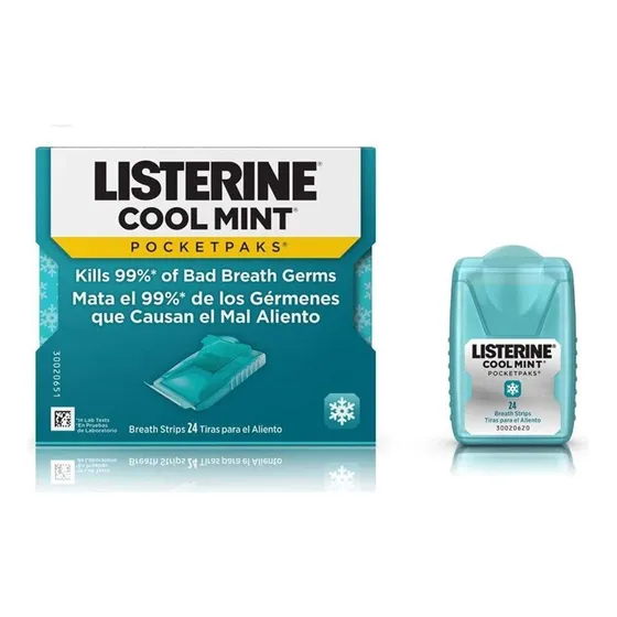 Tiras De Aliento Listerine Portàtiles Pack X 2