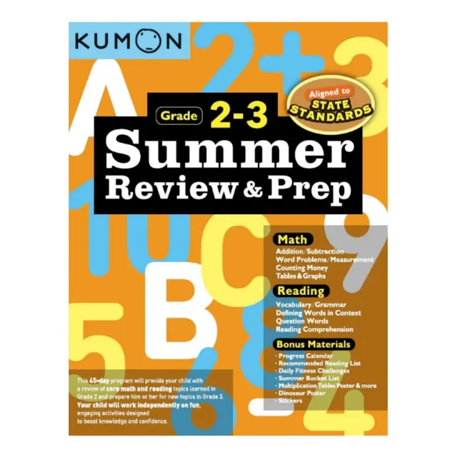 Libro Kumon Preparación Matemáticas Y Lectura Grado 2-3
