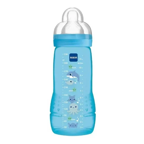Mamadera Mam Easy Active Baby 4m+ 330ml Azul