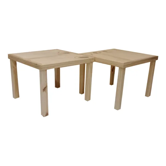 Mesas Ratonas X2 De Madera Pino