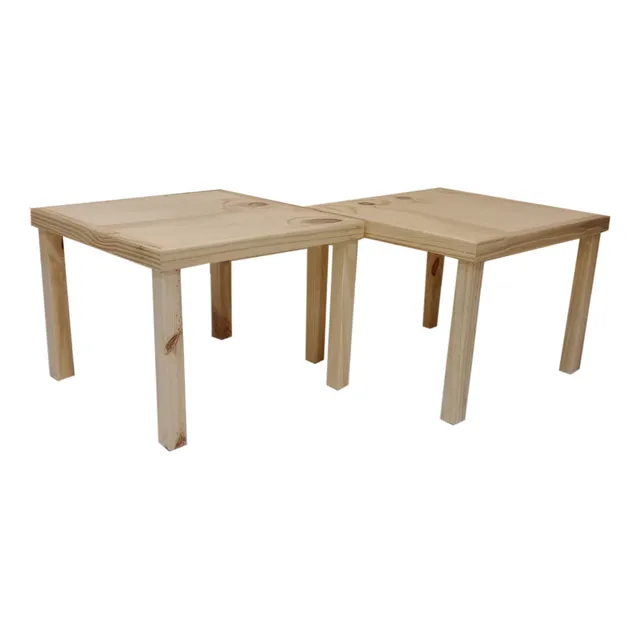 Mesas Ratonas X2 De Madera Pino