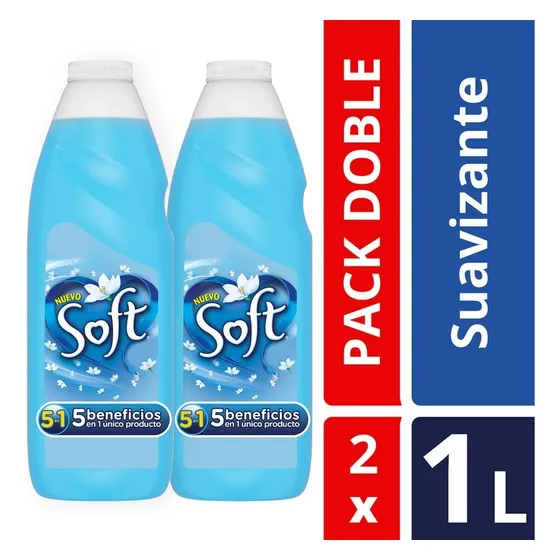 Soft Suavizante Líquido Classic 1lt Pack 2 Unid
