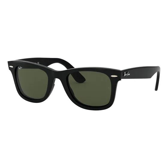 Anteojos de sol Ray-Ban Wayfarer Ease talle Standard armazón gloss black y lente green