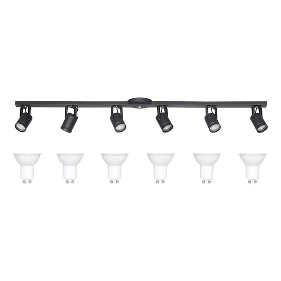 Aplique Techo Barral Slim Spot 6 Luces Dicroica Led