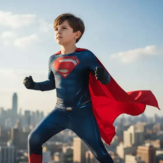 Disfraz Infantil De Superman Para Halloween, Cosplay Hombre De Acero Con Capa Roja, Traje Completo Para Niños Fiesta De Superhéroe