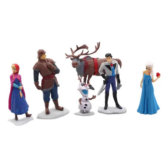 Frozen Set X 6 Figuras Anna Elsa Olaf Kristoff Sven Hans Dis