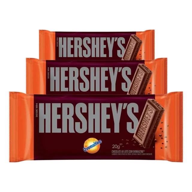 Chocolate Hersheys Ovomaltine, 3 Barras 20g