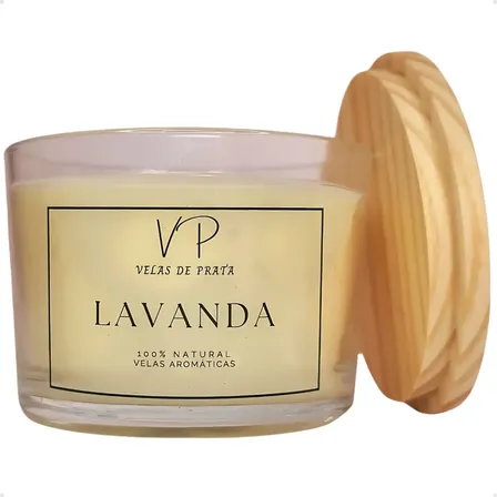 Vela Aromática Perfumada Presente Decorativa Fragrância Lavanda 100g