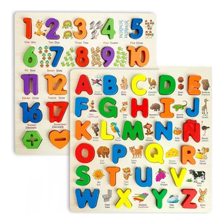 Tablero Montessori Niños Juguetes Madera Números Y Alfabeto Tablero Montessori Niños Juguetes Madera Números Y Alfabeto
