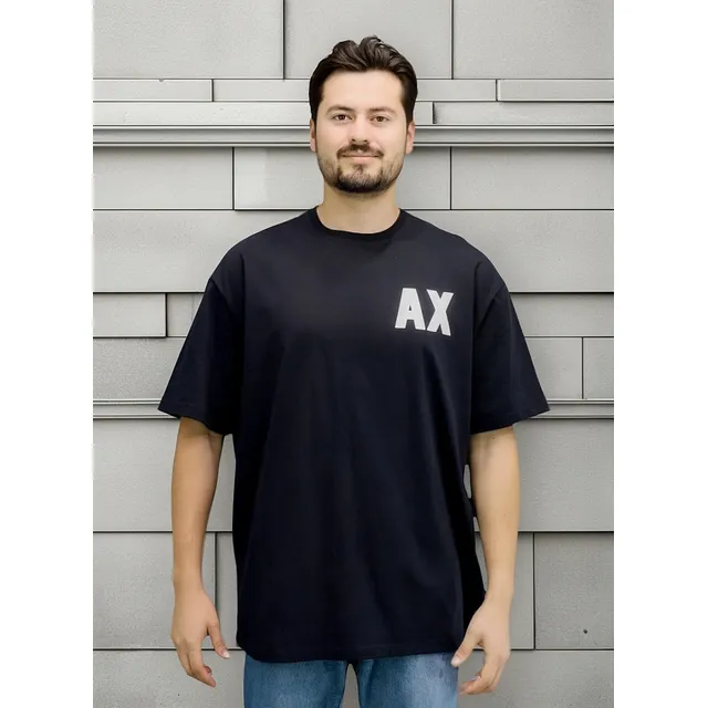 Playera Armani Exchange Negro Con Logo