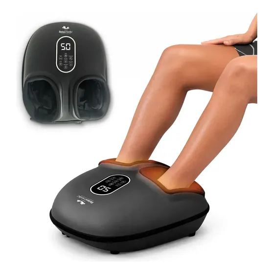 Massageador Pés Shiatsu C/ Aquecimento E Vibração Relaxmedic Cinza-escuro
