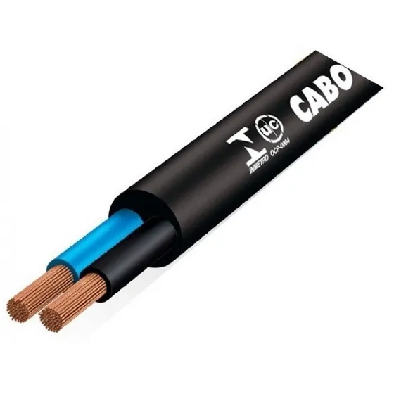 Cabo Pp Cobre Flexivel 2x16 Mm Capa Dupla 1 Kv Com 6 Metros