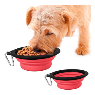 Plato Plegable De Silicona Para Comida De Perros Y Gatos Plato Plegable De Silicona Para Comida De Perros Y Gatos