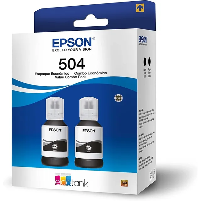 Kit 2 Tintas Epson T504 Ecotank Tinta Continua L4150 L4160