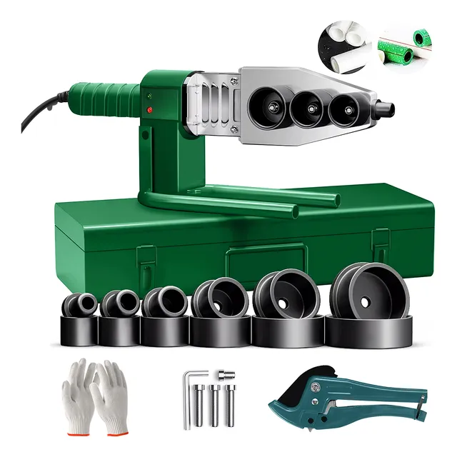 Termofusor Kit 1000w Con 6 Dados (20mm A 63mm) +tijeras