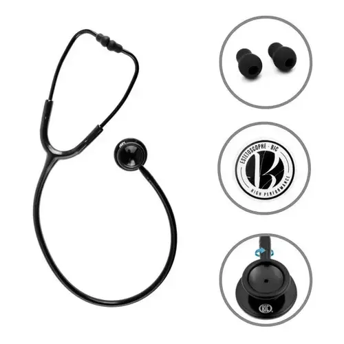 Estetoscópio Neonatal Duplo Ínox Preto Es1521 Bic | Parcelamento