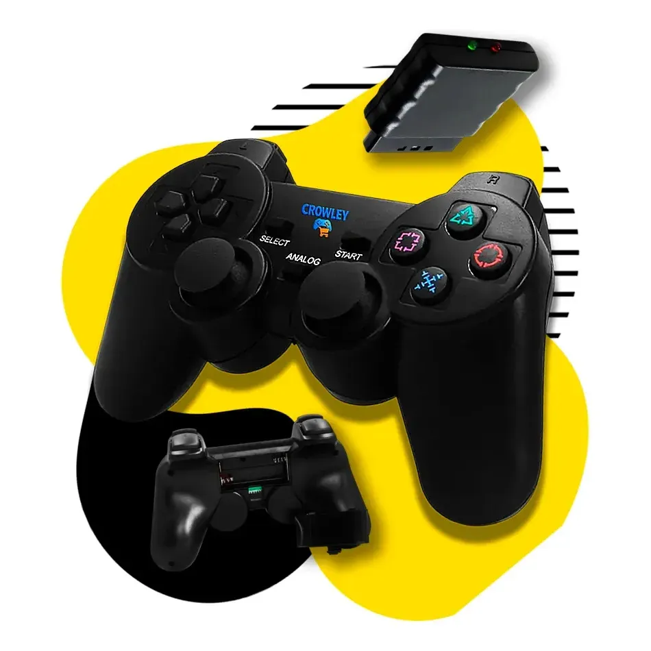 Controle Para Ps2 E Ps1 Video game Dualshock Joystick Manete Com Fio E Analógico - Crowley — foto 5