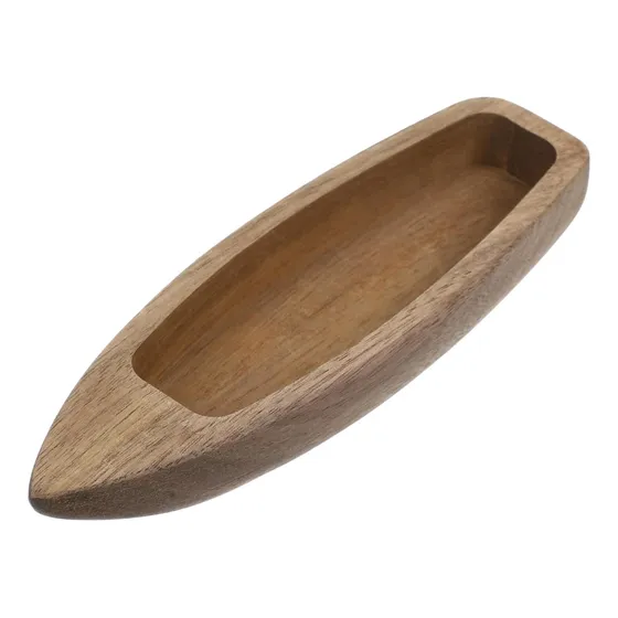 Holibanna Adorno De Barco De Madera Natural Sin Acabar,