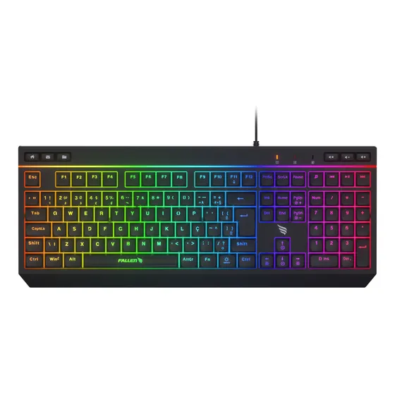 Teclado Gamer Fallen Pantera Eco Com Led Rgb Teclas Anti-ghosting Preto