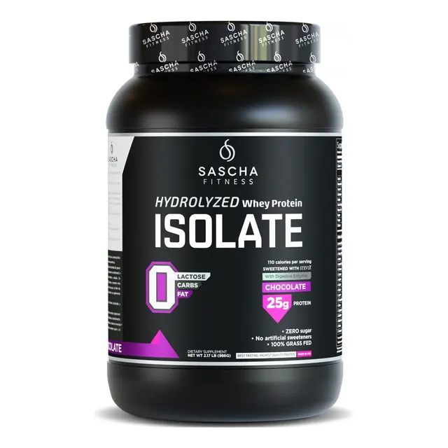 Sascha Fitness Hydrolyzed Whey Protein Isolate,100% Sellado