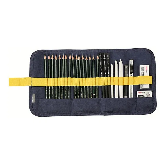 Set De Dibujo Deli Artistico X 26 Piezas Lápices Graf. Gomas