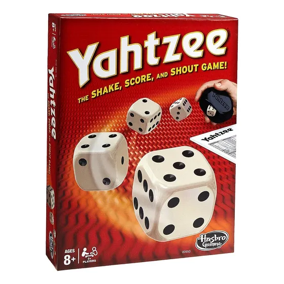 Juego De Mesa Hasbro Yahtzee!, 5 Dados, 100 Cartas, Familiar