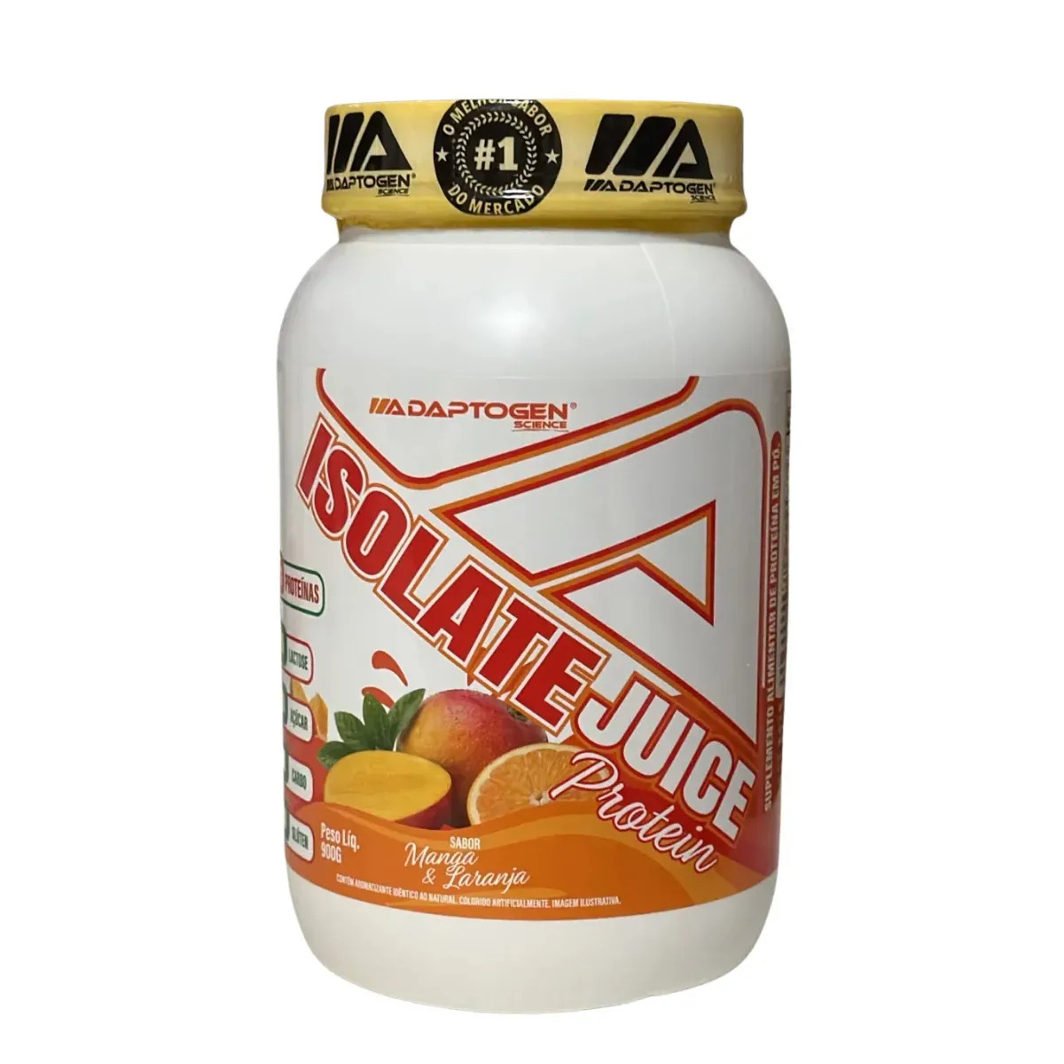 Proteína Adaptogen Isolate Juice em pó sabor Laranja manga x 900g