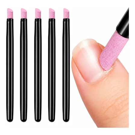 Kit 5 Caneta Removedora De Cutícula Com Quartzo Pedra Pomes