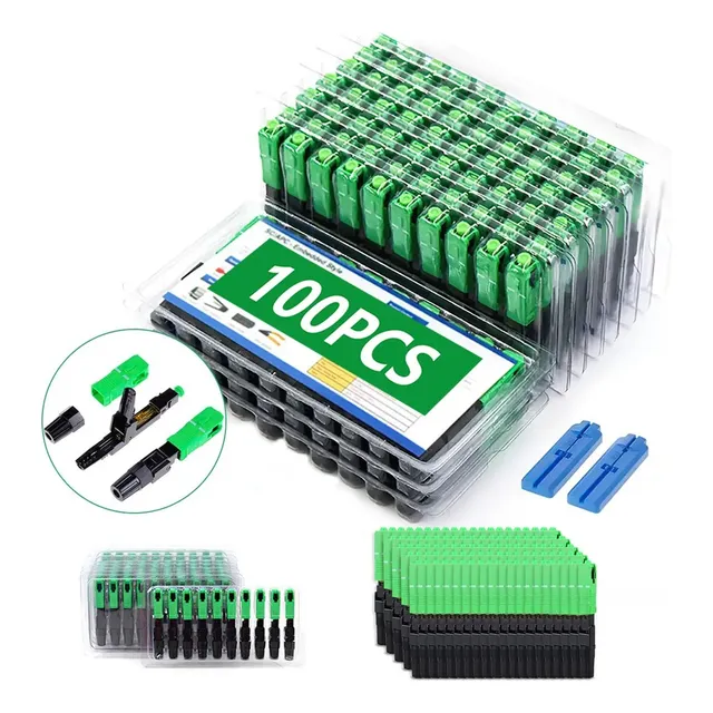 Conector Mecánico De Fibra Óptica Sc-apc 100pz