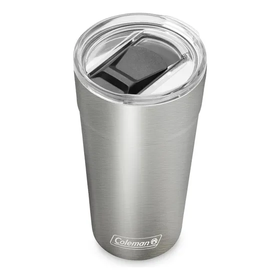 Copo Térmico Coleman Cerveja Inox Cores Tampa Abridor 600ml Cor Prateado Liso