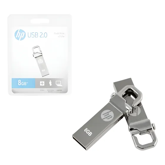 Pendrive Hp Flash Drive V250w 8gb Usb 2.0 Metal