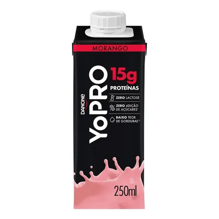 Yopro Bebida Láctea Uht Morango 15g De Proteínas 250ml