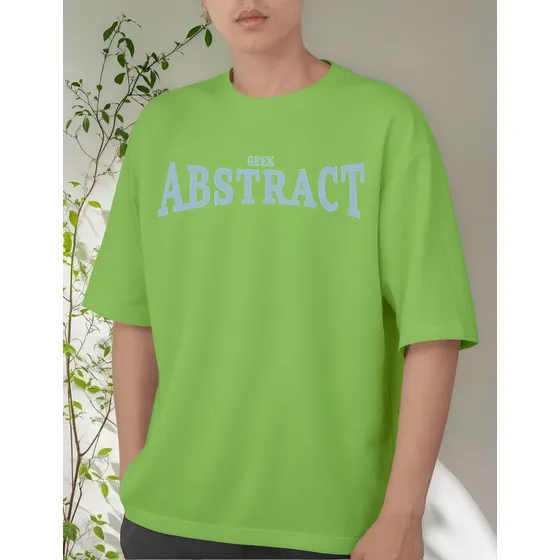 Camiseta Larga  Oversized Longline Geek Abstract Estampada 