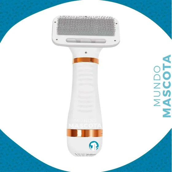 Cepillo Cardina Con Secador De Pelo Para Perros Gatos 2 En 1 Color Blanco Pet Grooming Dryer