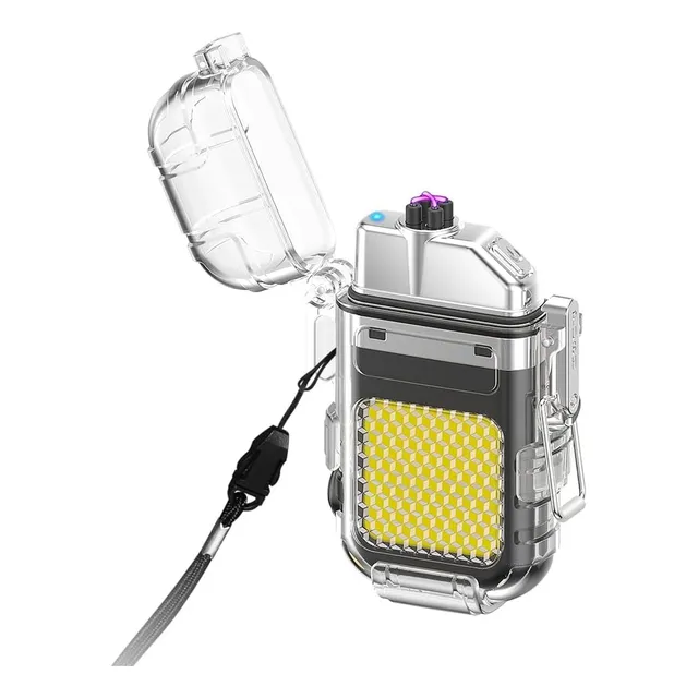 Mini Linterna Potente Camping Caza + Encendedor Usb Oferta !