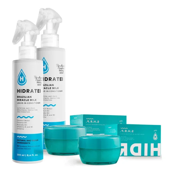 2x Leave-in Multifuncional 250ml Hidratei + 2x Shrp Creme Pr
