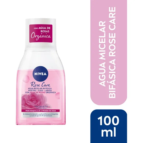 Agua Micelar Bifásica Y Orgánica De Rosas 100ml Nivea