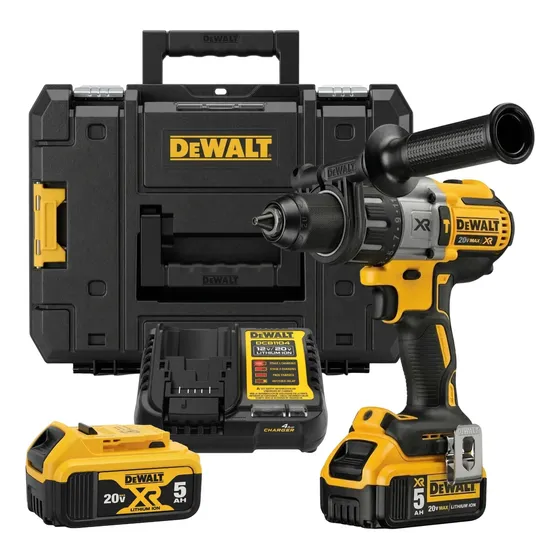 Taladro Percutor Inalambrico Dewalt Xr 820 + 2 Baterias 5 Ah