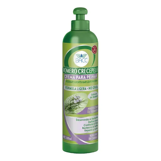 Crema Para Peinar Romero Crecepelo Bacc Beauty 350 Ml