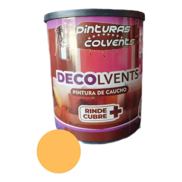 Pintura De Caucho Color Amarillo Mostaza. Colvents.
