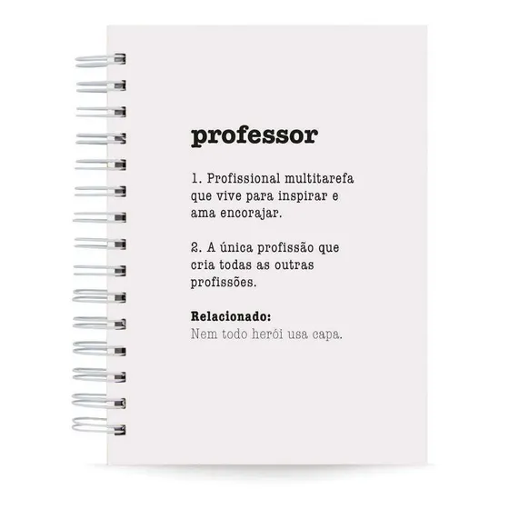 Caderno Professor Capa Dura 125 Folhas 90g Pautado A5 