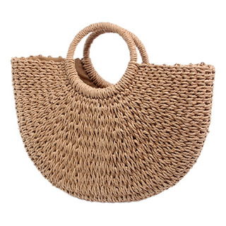 Bolsa De Playa De Paja Artificial Hecha A Mano Con Cuerda De Bolsa De Playa De Paja Artificial Hecha A Mano Con Cuerda De
