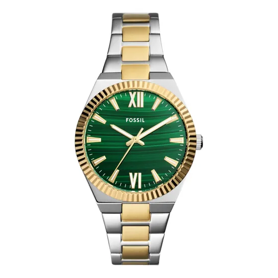Reloj Mujer Fossil Scarlette Es5334 De Acero Dorado, Plata
