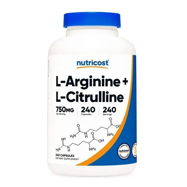 Original Nutricost L-arginina L-citrulina 750mg 240cap